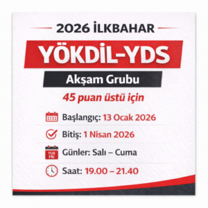 2026 İLKBAHAR YÖKDİL-YDS